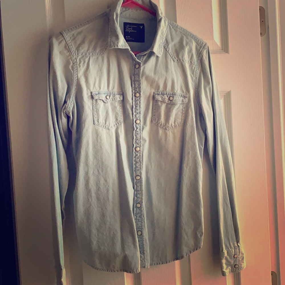 American Eagle Denim button up